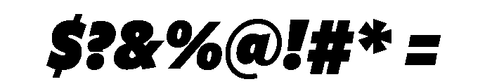 Freight Sans Compressed Ultra Black Italic Font OTHER CHARS