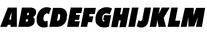 Freight Sans Compressed Ultra Black Italic Font UPPERCASE