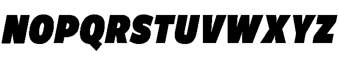 Freight Sans Compressed Ultra Black Italic Font UPPERCASE