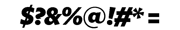 Freight Sans Condensed Black Italic Font OTHER CHARS