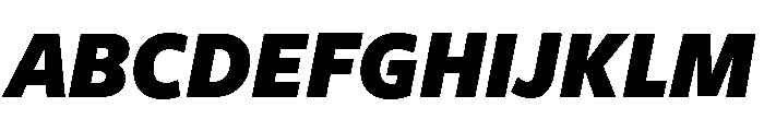 Freight Sans Condensed Black Italic Font UPPERCASE
