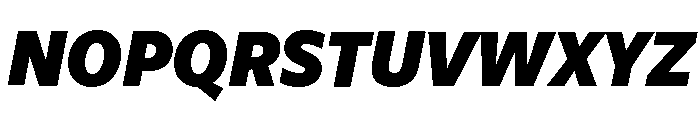 Freight Sans Condensed Black Italic Font UPPERCASE