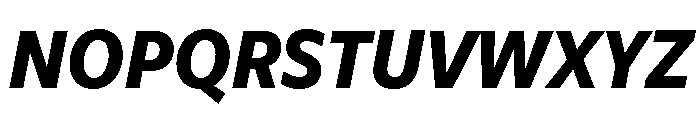 Freight Sans Condensed Bold Italic Font UPPERCASE