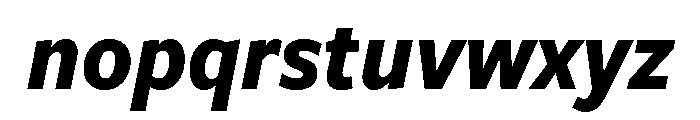 Freight Sans Condensed Bold Italic Font LOWERCASE