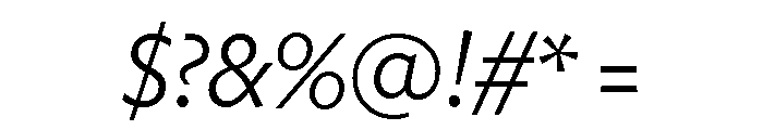 Freight Sans Condensed Book Italic Font OTHER CHARS