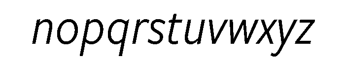 Freight Sans Condensed Book Italic Font LOWERCASE