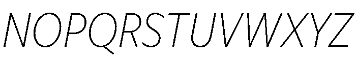Freight Sans Condensed Extra Light Italic Font UPPERCASE