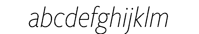 Freight Sans Condensed Extra Light Italic FONT