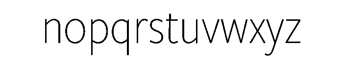 Freight Sans Condensed Extra Light Font LOWERCASE