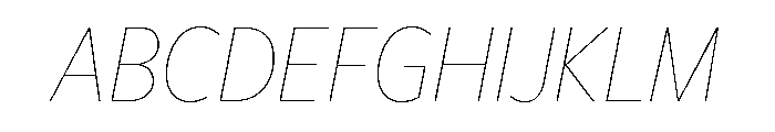 Freight Sans Condensed Hairline Italic Font UPPERCASE