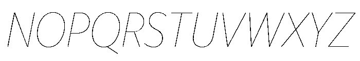 Freight Sans Condensed Hairline Italic Font UPPERCASE