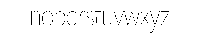 Freight Sans Condensed Hairline Font LOWERCASE