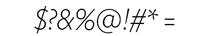 Freight Sans Condensed Light Italic Font OTHER CHARS