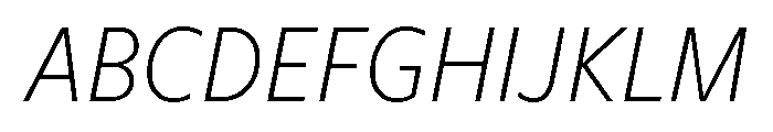 Freight Sans Condensed Light Italic Font UPPERCASE