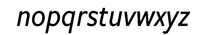 Freight Sans Condensed Medium Italic Font LOWERCASE
