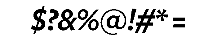 Freight Sans Condensed Semi Bold Italic Font OTHER CHARS