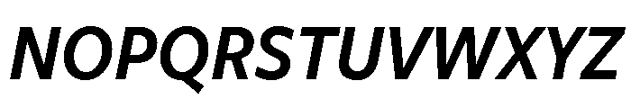 Freight Sans Condensed Semi Bold Italic Font UPPERCASE