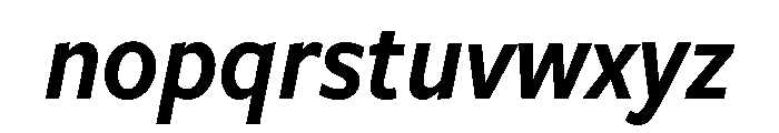 Freight Sans Condensed Semi Bold Italic Font LOWERCASE