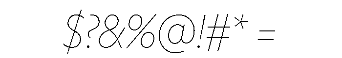Freight Sans Condensed Thin Italic Font OTHER CHARS