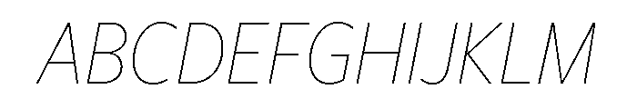 Freight Sans Condensed Thin Italic Font UPPERCASE