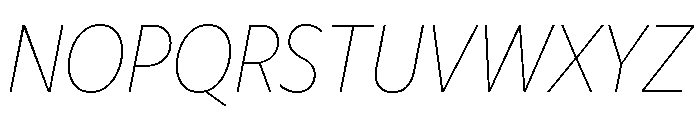 Freight Sans Condensed Thin Italic Font UPPERCASE