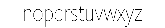 Freight Sans Condensed Thin Font LOWERCASE