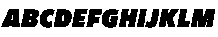 Freight Sans Condensed Ultra Black Italic Font UPPERCASE