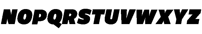 Freight Sans Condensed Ultra Black Italic Font UPPERCASE
