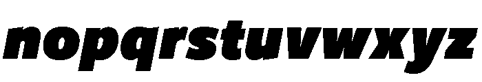 Freight Sans Condensed Ultra Black Italic Font LOWERCASE