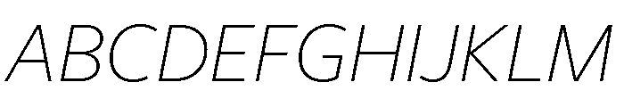 Freight Sans Extra Light Italic Font UPPERCASE