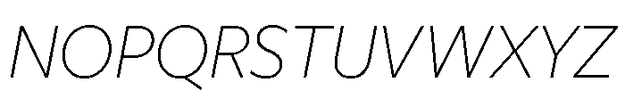 Freight Sans Extra Light Italic Font UPPERCASE