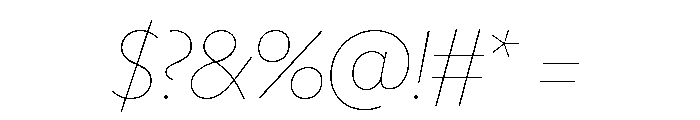 Freight Sans Hairline Italic Font OTHER CHARS