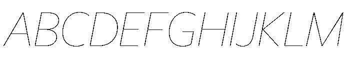 Freight Sans Hairline Italic Font UPPERCASE