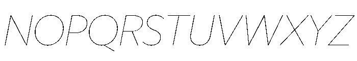 Freight Sans Hairline Italic Font UPPERCASE
