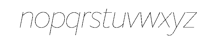 Freight Sans Hairline Italic Font LOWERCASE
