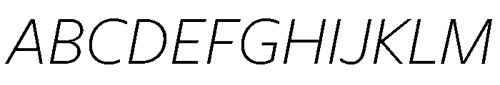 Freight Sans Light Italic Font UPPERCASE