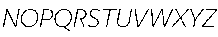 Freight Sans Light Italic Font UPPERCASE