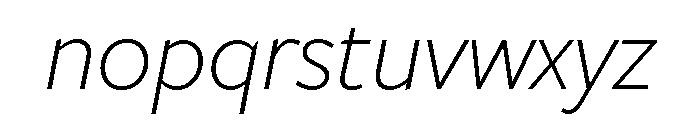 Freight Sans Light Italic Font LOWERCASE