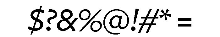 Freight Sans Medium Italic Font OTHER CHARS