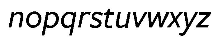 Freight Sans Medium Italic Font LOWERCASE