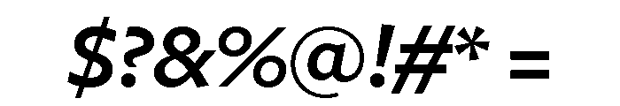 Freight Sans Semi Bold Italic Font OTHER CHARS