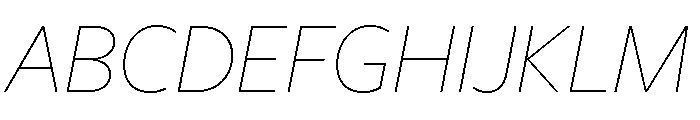 Freight Sans Thin Italic Font UPPERCASE