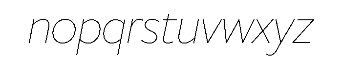 Freight Sans Thin Italic Font LOWERCASE