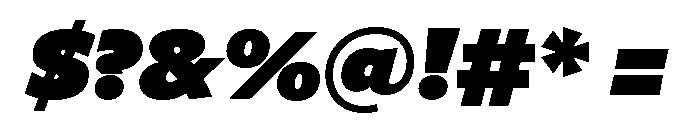 Freight Sans Ultra Black Italic Font OTHER CHARS
