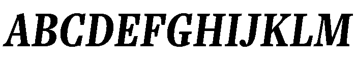 Freight Text Compressed Bold Italic Font UPPERCASE