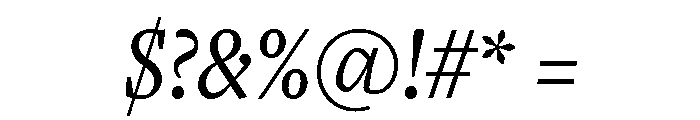 Freight Text Compressed Book Italic Font OTHER CHARS