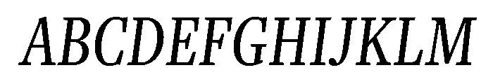 Freight Text Compressed Book Italic Font UPPERCASE