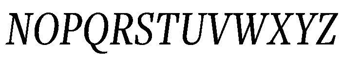 Freight Text Compressed Book Italic Font UPPERCASE