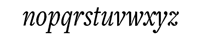 Freight Text Compressed Book Italic Font LOWERCASE