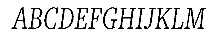 Freight Text Compressed Light Italic Font UPPERCASE